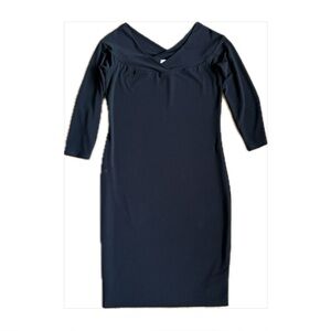 Velvet by Graham & Spencer V-Neck Dress, XS, Black